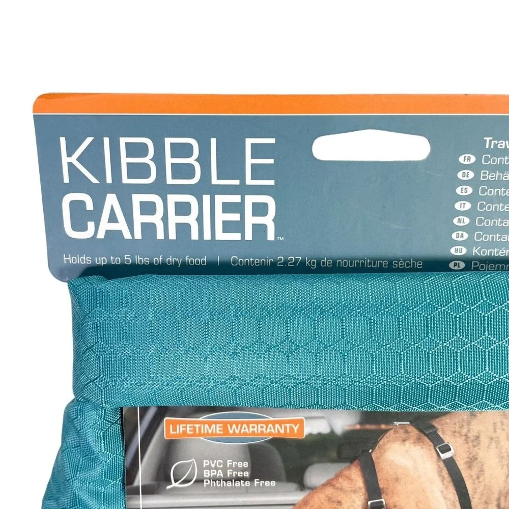 Kurgo Kibble Carrier Blue Travel Food Storage Bag For Dogs Holds 5-Pounds- NWT!